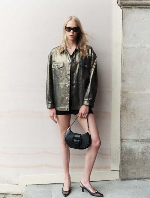 Sac "Kiss Me" en cuir noir