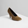 SOFT PUMP 90 | caramel suede leather