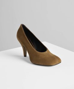 SOFT PUMP 90 | caramel suede leather