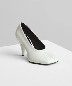 SOFT PUMP 90 | white patent leather