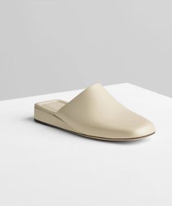 ROBE SLIDE | cream leather