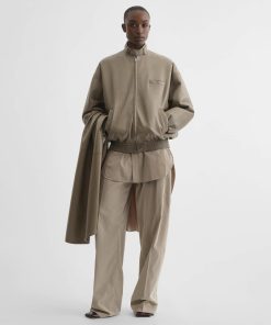 JACKET WITH ATTACHABLE SCARF | mastic leather