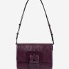 Sac "Touch Me" en cuir verni prune