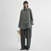 ELONGATED SHIRT | black-blue wool