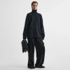 LIQUID CARGO TROUSERS | black silk