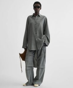 ZIP CARGO TROUSER | anthracite wool