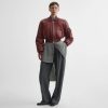 POCKET BOMBER JACKET | brick leather