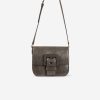 Sac "Touch Me" en cuir verni gris