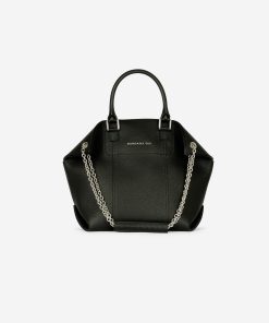 Sac "Chamallow" en cuir noir